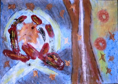 Abstract painting: Friends